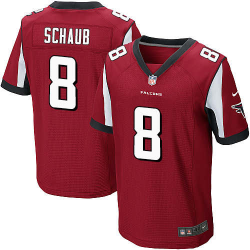 Men's Elite Matt Schaub Nike Jersey Red Home - #8 NFL Atlanta Falcons